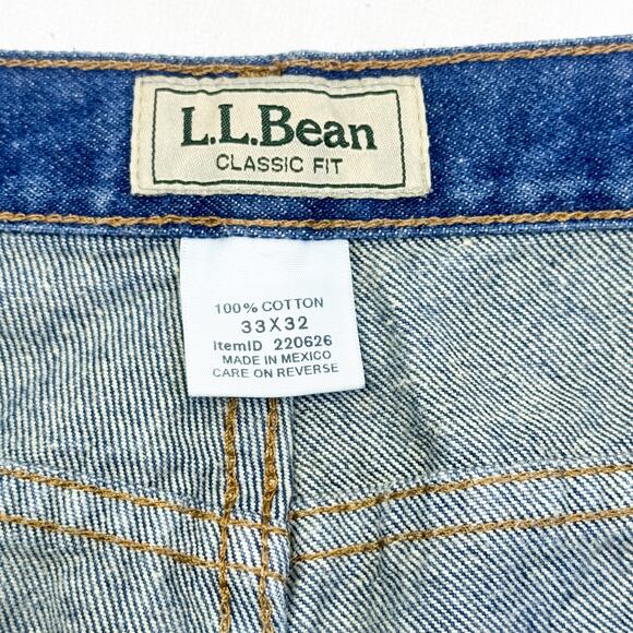 L.L. Bean Classic Fit 100% Cotton Jeans - 33x32 - Picture 5 of 6
